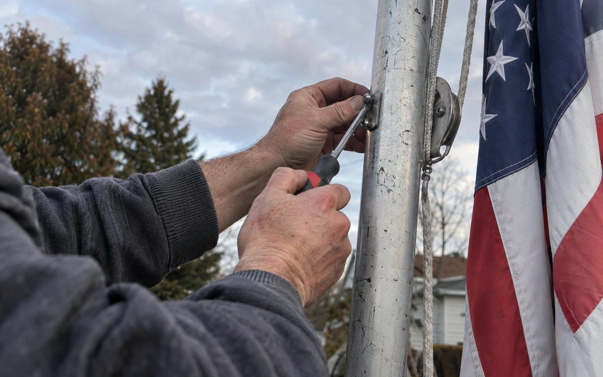 Flagpole repair contractor
